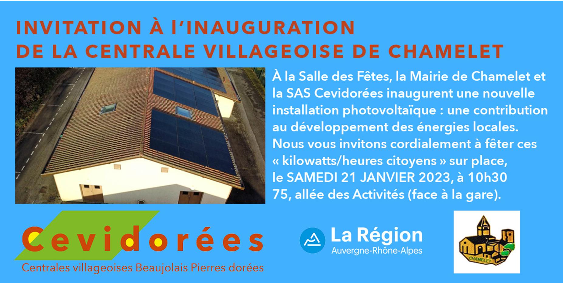 Inauguration de la centrale villageoise de Chamelet