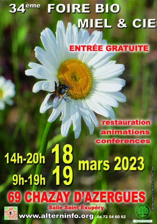 Foire au miel 18 et 19 Mars 2023